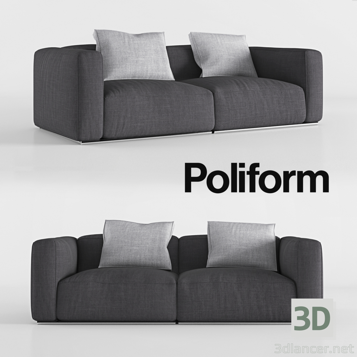 modello 3D divano shangai - anteprima
