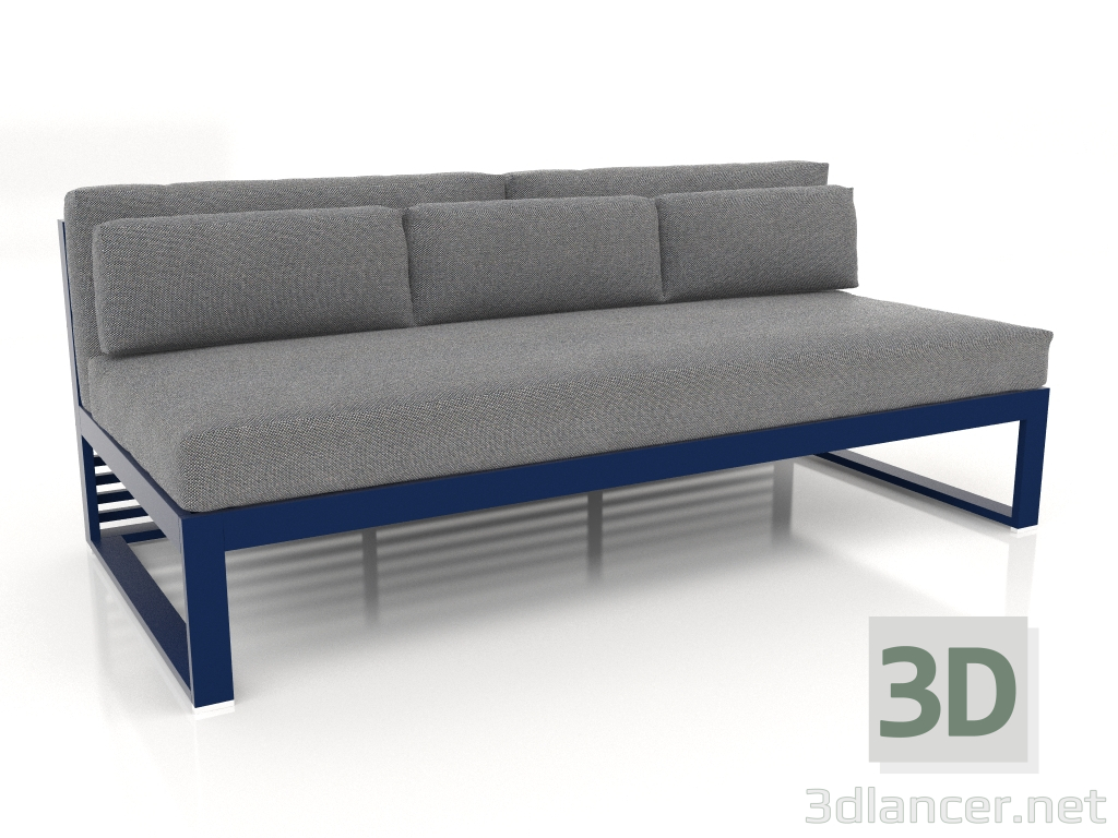modèle 3D Canapé modulable, section 4 (Bleu nuit) - preview