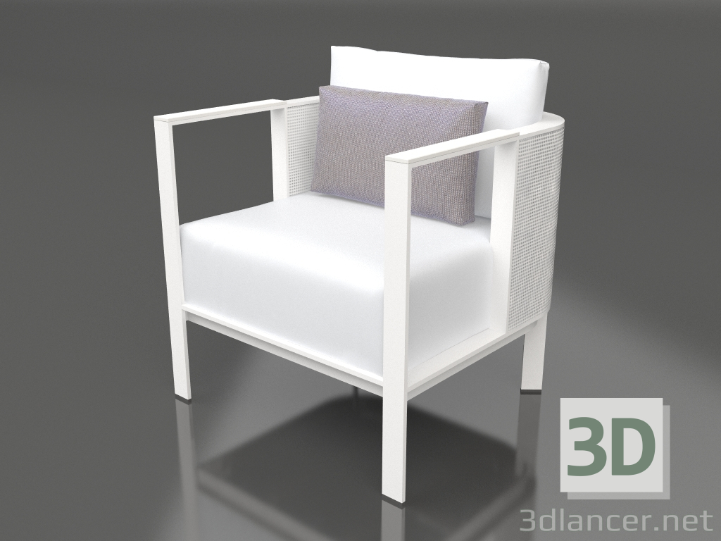 modello 3D Sedia club (Bianco) - anteprima