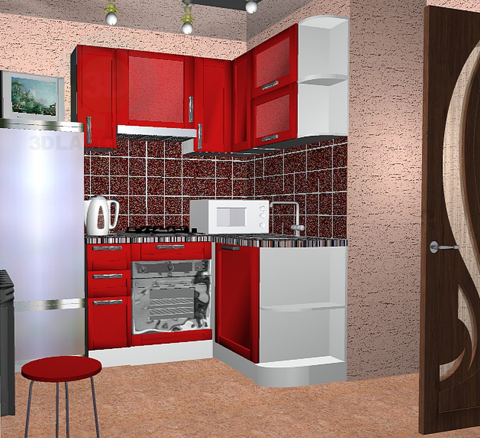 3D modeli Mini mutfak - önizleme