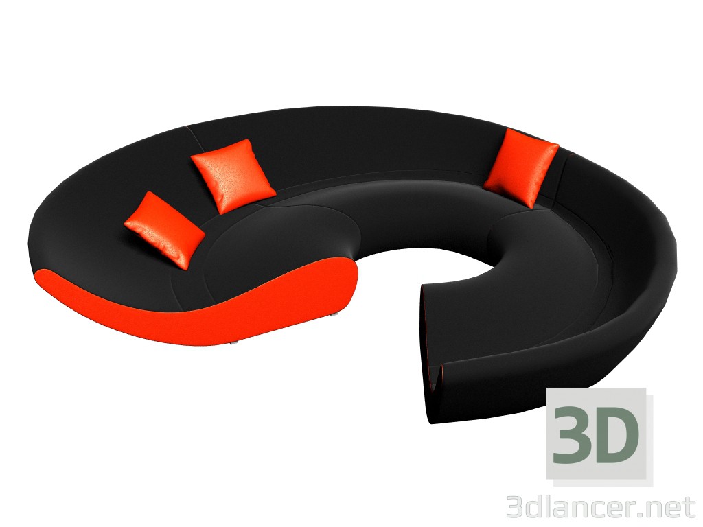 modello 3D Cerchio divano - anteprima