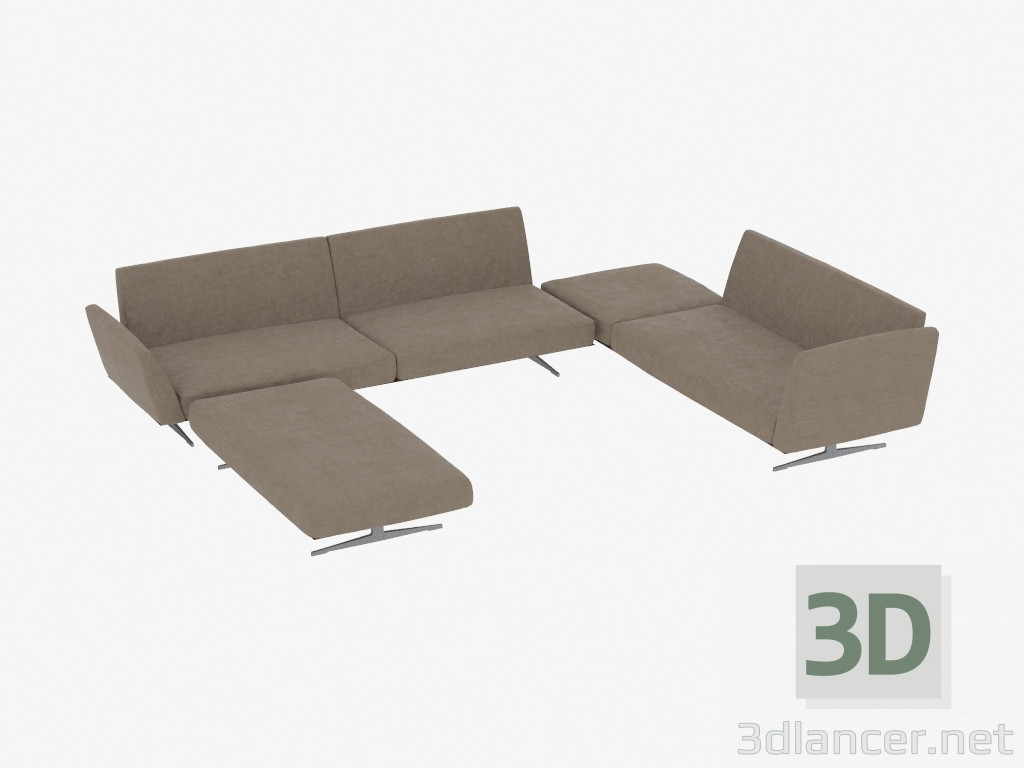 3D Modell Modulare Sofas Fianco 281 - Vorschau