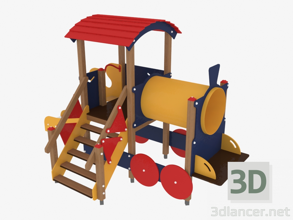 3d модель Дитячий ігровий комплекс Паровозик (5102) – превью