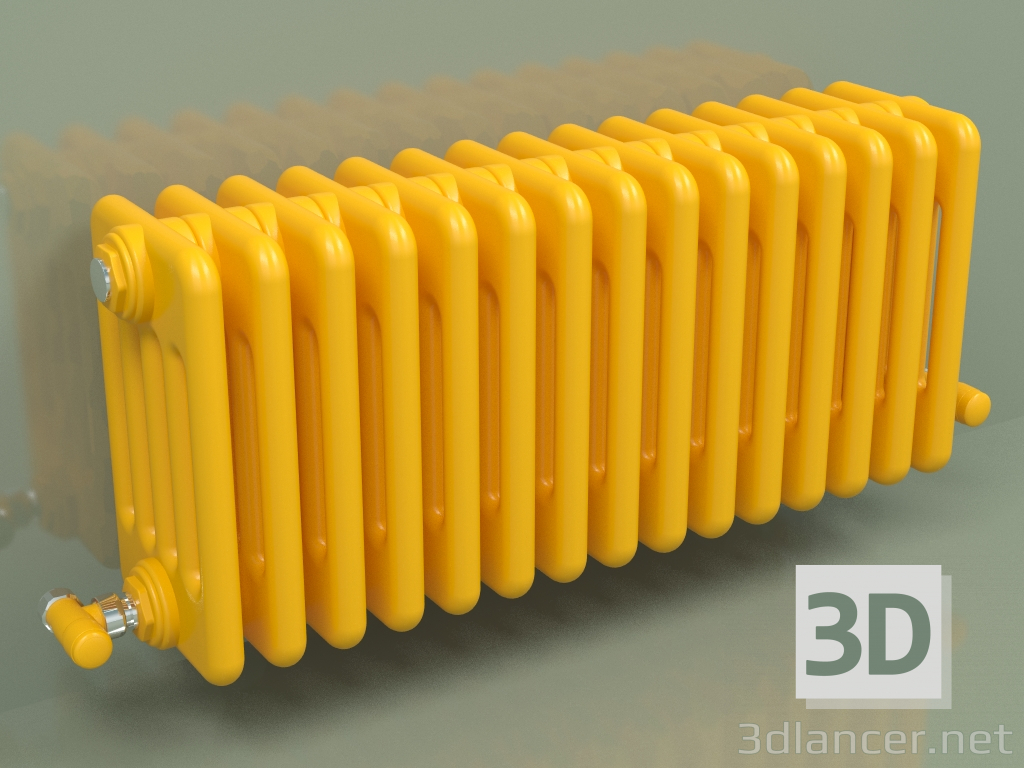 modèle 3D Radiateur TESI 5 (H 300 15EL, jaune melon - RAL 1028) - preview
