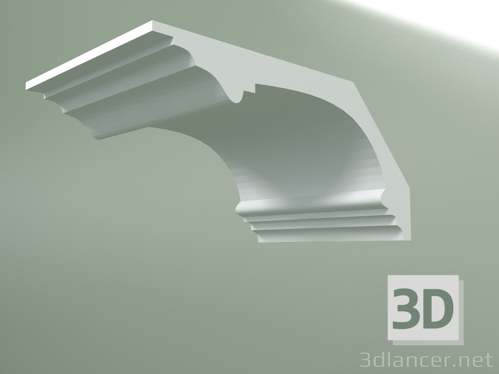 modello 3D Cornicione in gesso (zoccolo a soffitto) KT144 - anteprima