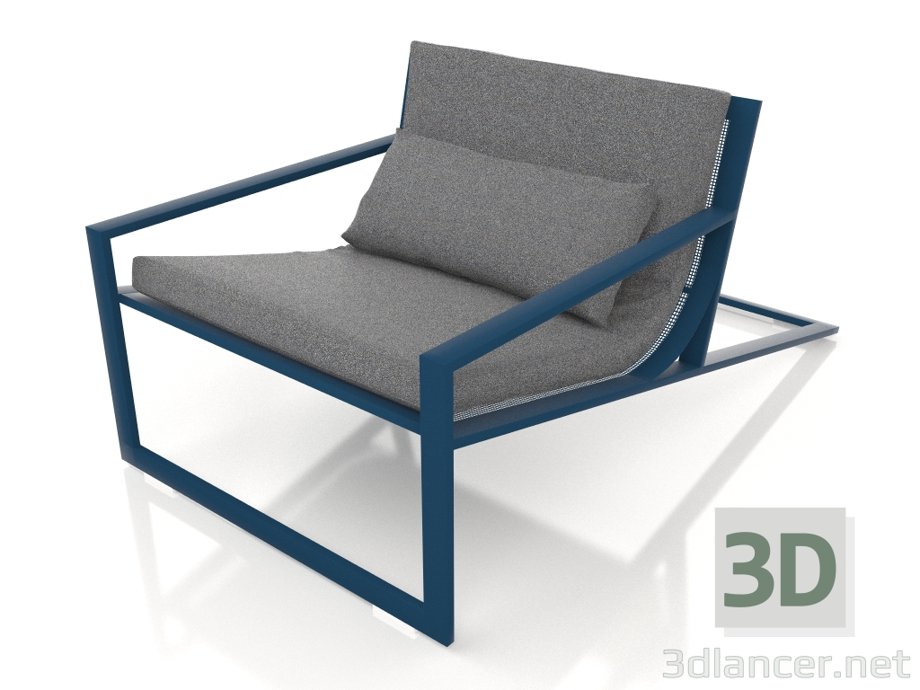 3d модель Уникальное клубное кресло (Grey blue) – превью