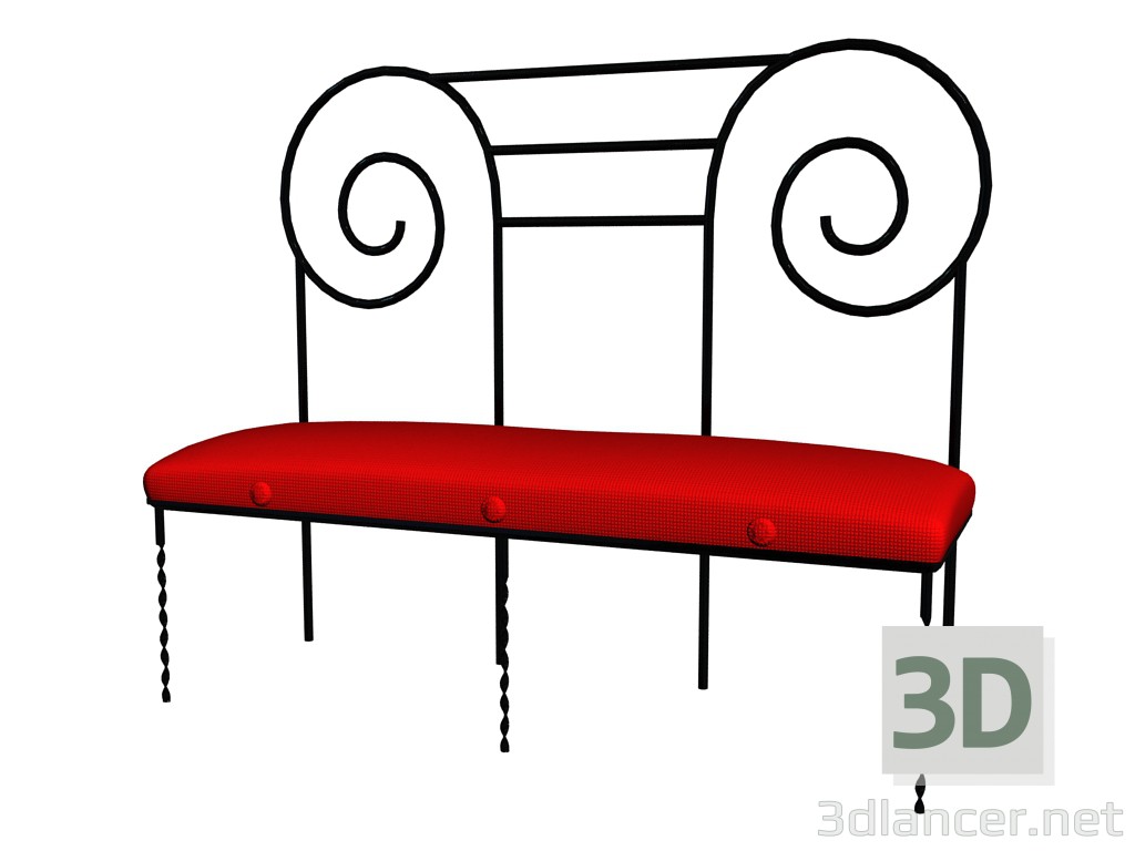 3d model Bench Suspiral - preview