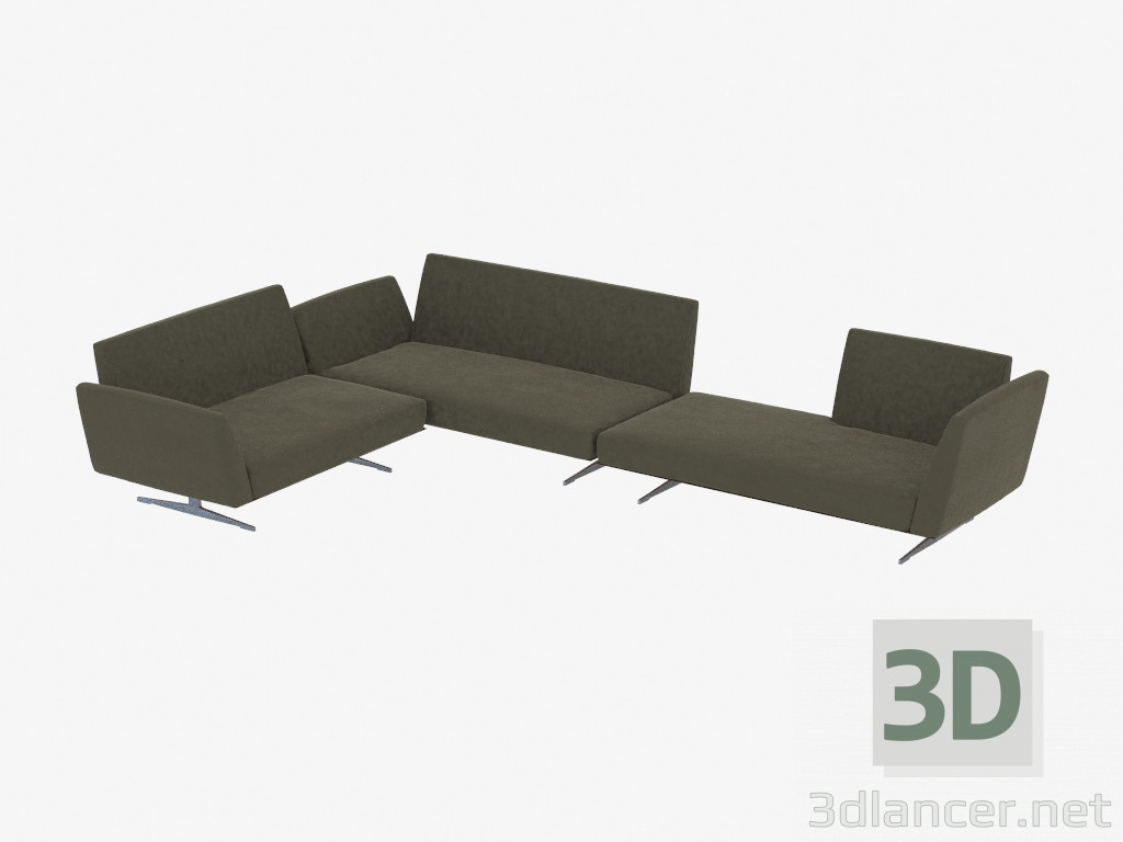 3D Modell Modular Sofa Fianco Zeit 196 - Vorschau
