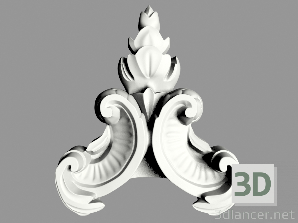 modello 3D Decorazione murale (Ф104) - anteprima