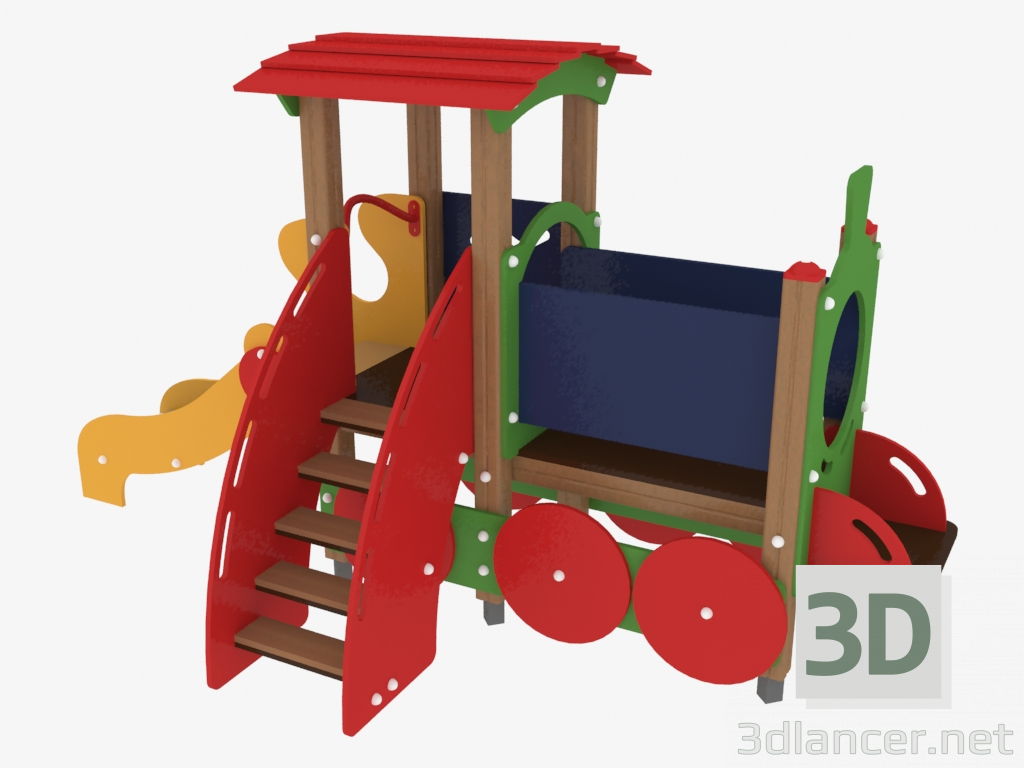 3d модель Детский игровой комплекс Паровозик (5103) – превью
