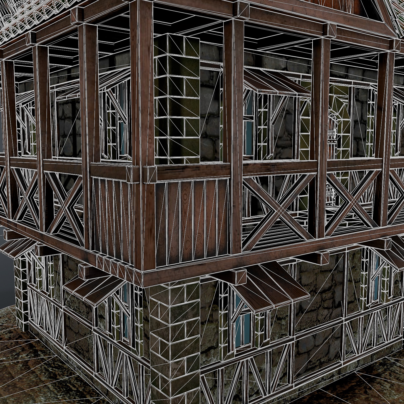 3d Medieval house 3d model model buy - render