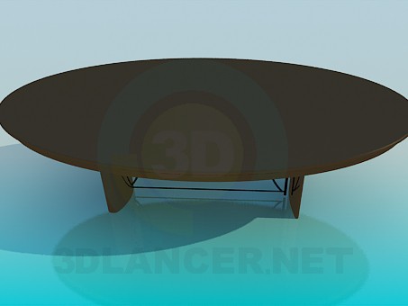 3d model Mesa ovalada para los huéspedes - vista previa