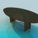 3D Modell Ovaler Tisch für Gäste - Vorschau