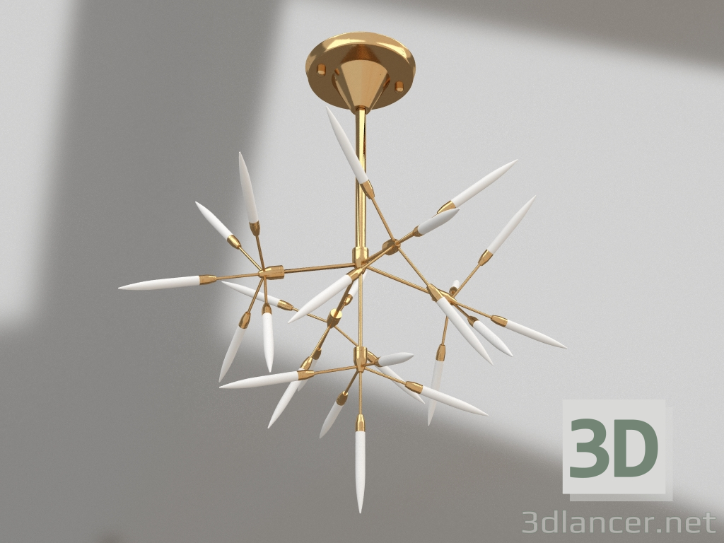 3d model Araña LED suspendida Malva (07655) - vista previa