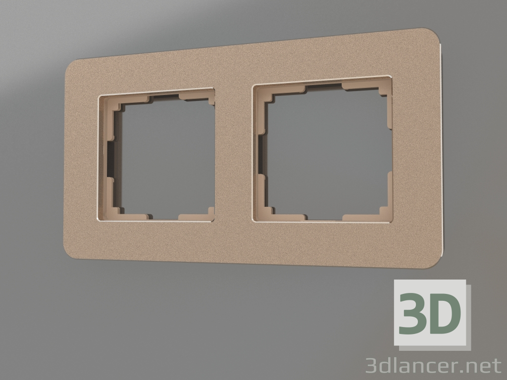3D modeli 2 direk için çerçeve Platin (şampanya) - önizleme