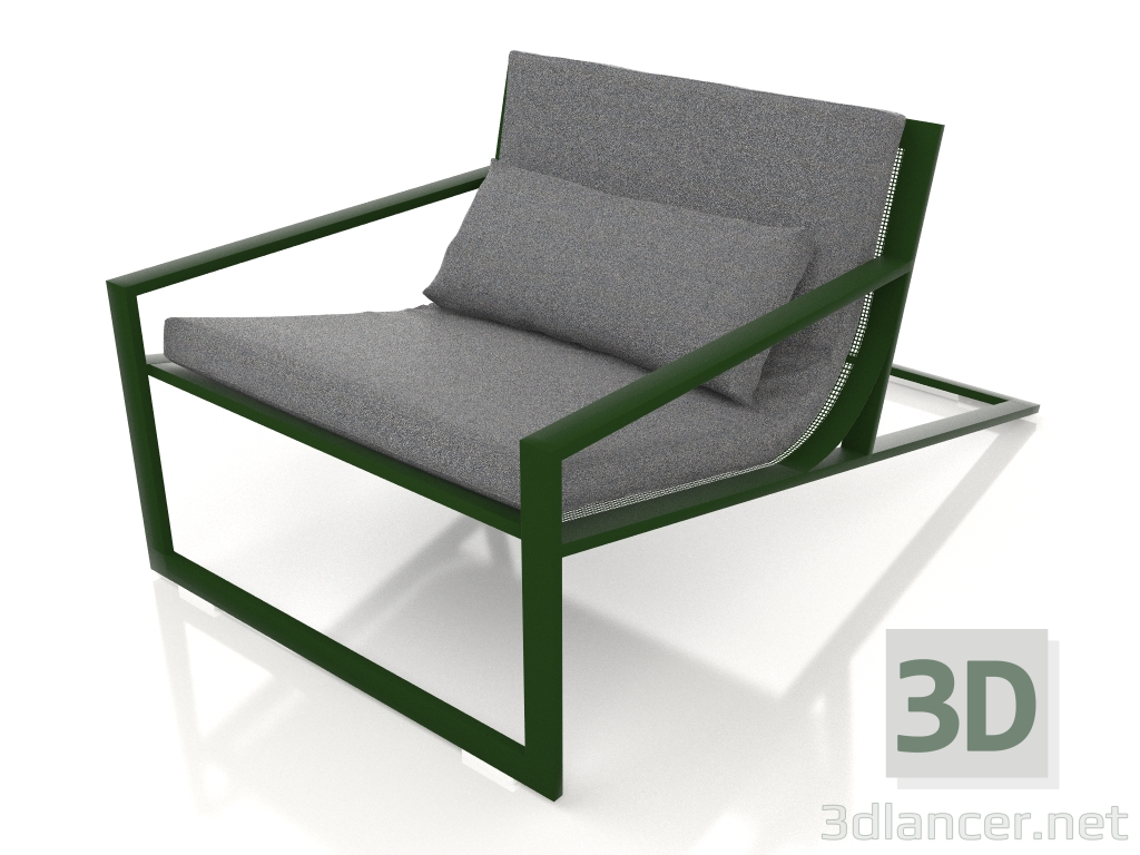 3d модель Уникальное клубное кресло (Bottle green) – превью