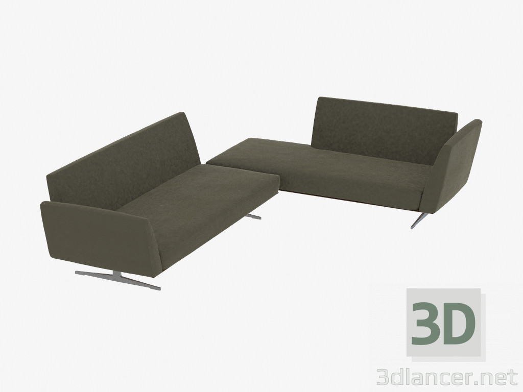 3D Modell Modulares Sofa Fianco Begriff 221 - Vorschau