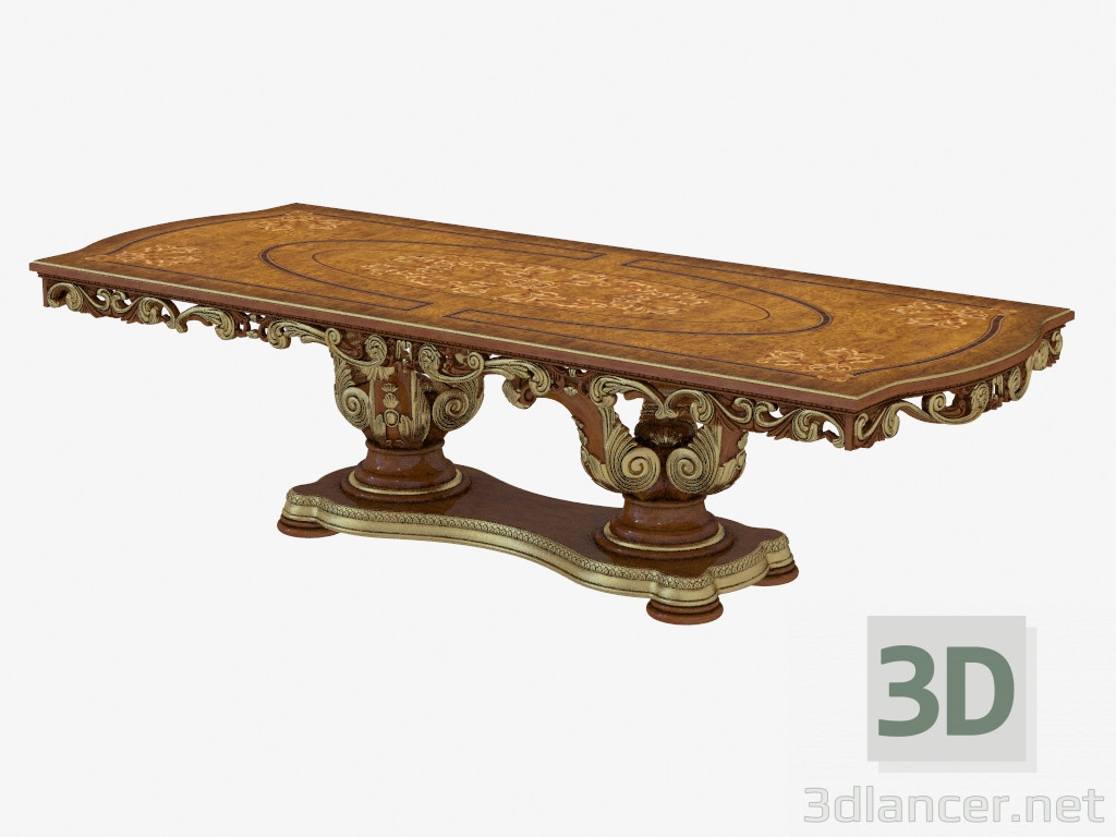 3d model Dining table in classical style 106 (300cm) - preview