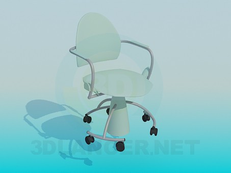 3 डी मॉडल पहियों पर कुर्सी - पूर्वावलोकन