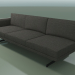 3d model End module 5250 (H-legs, armrest on the right, two-tone upholstery) - preview