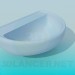 3D modeli Mavi lavabo - önizleme