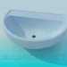 3d model Blue wash basin - preview