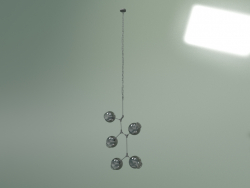 Підвісний світильник Branching Bubbles Summer 5 ламп висота 140 (чорний, димчасто-сірий)