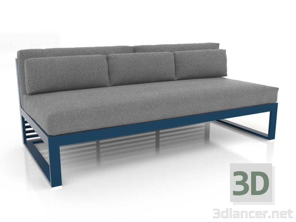 modèle 3D Canapé modulable, section 4 (Gris bleu) - preview