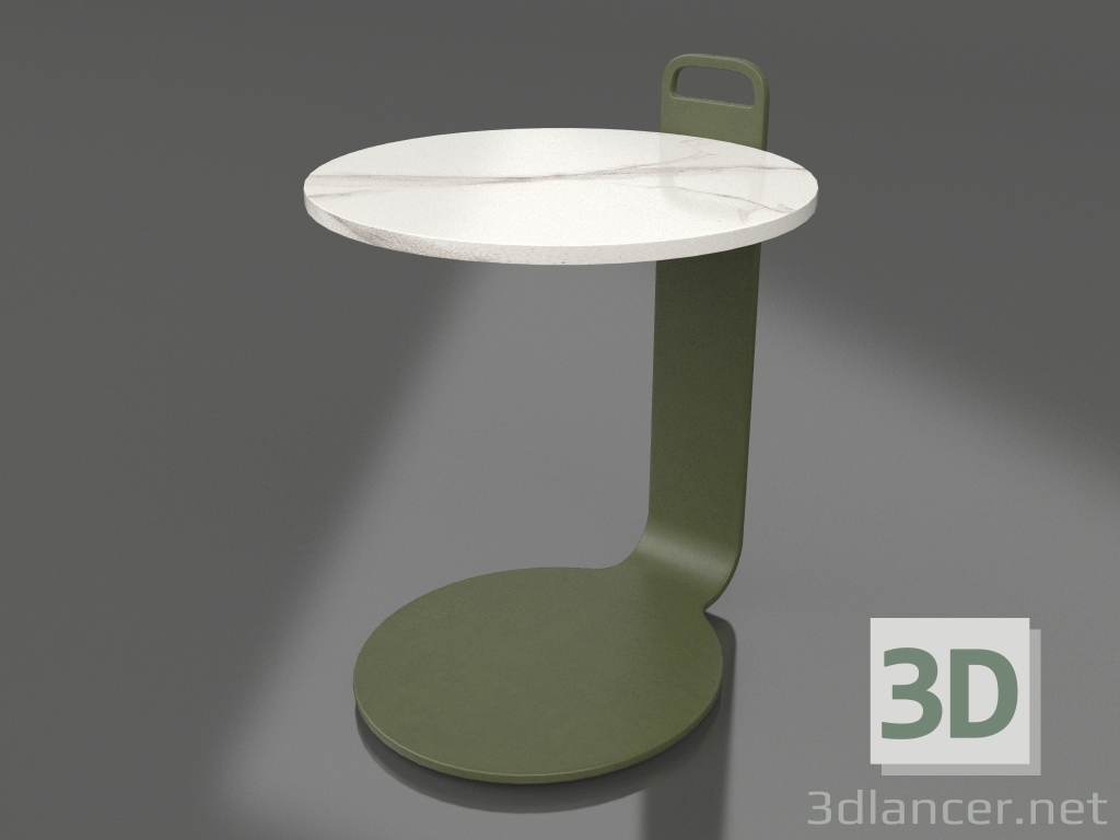 3d model Coffee table Ø36 (Olive green, DEKTON Aura) - preview