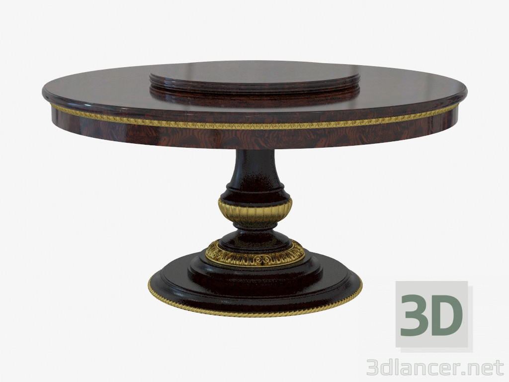 modello 3D Tavolo da pranzo rotondo in stile classico 1605 - anteprima