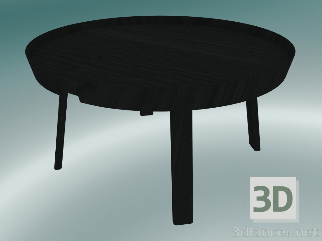 3 डी मॉडल कॉफी टेबल लगभग (बड़े, काले) - पूर्वावलोकन