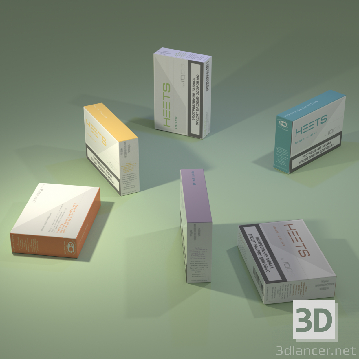 Paquetes de palos Heets 3D modelo Compro - render