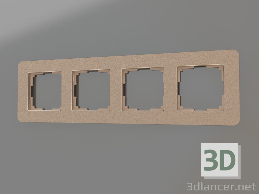 3D modeli 4 direk için çerçeve Platin (şampanya) - önizleme
