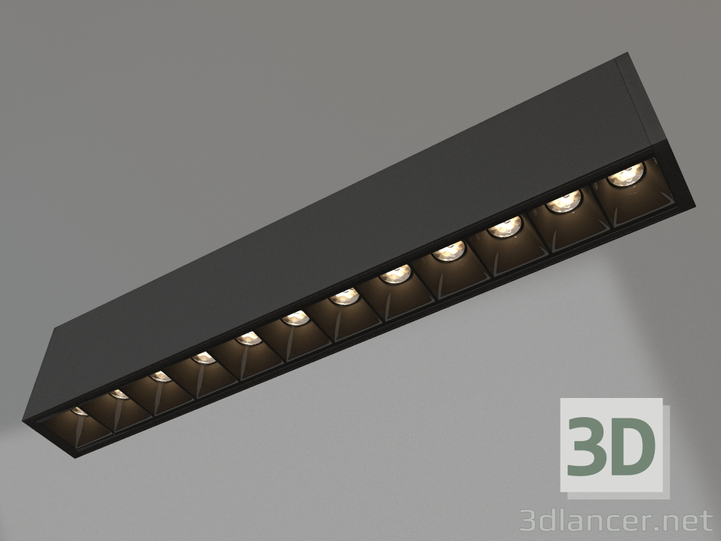 modello 3D Lampada CLIP-38-LASER-S330-12W Day4000 (BK, 36 gradi, 24V) - anteprima
