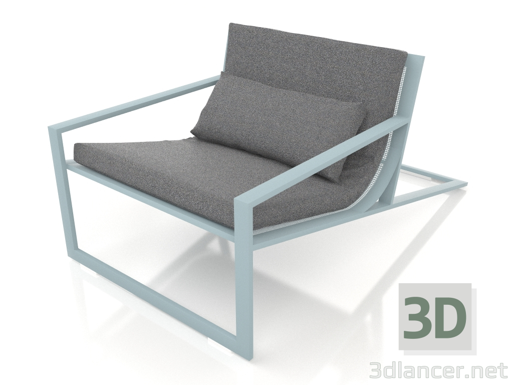3d модель Уникальное клубное кресло (Blue grey) – превью