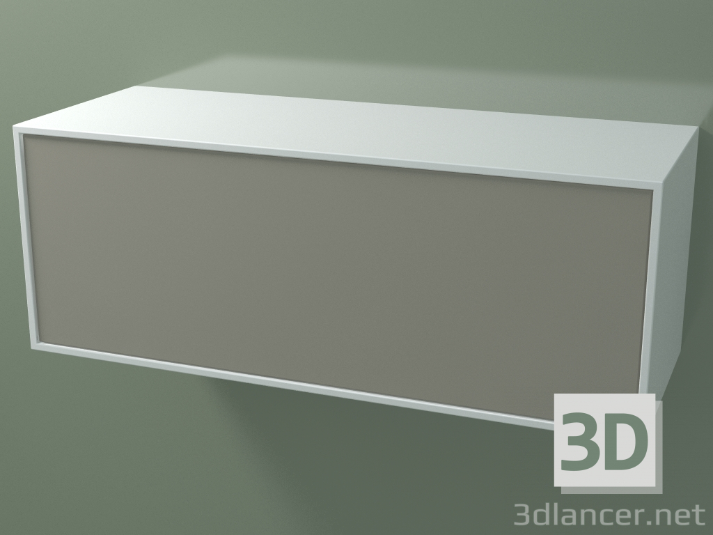 3D Modell Box (8AUD®01, Glacier White C01, HPL P04, L 96, P 36, H 36 cm) - Vorschau