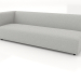 3d model 2-seater sofa module (L) 223x90 with an armrest on the left - preview