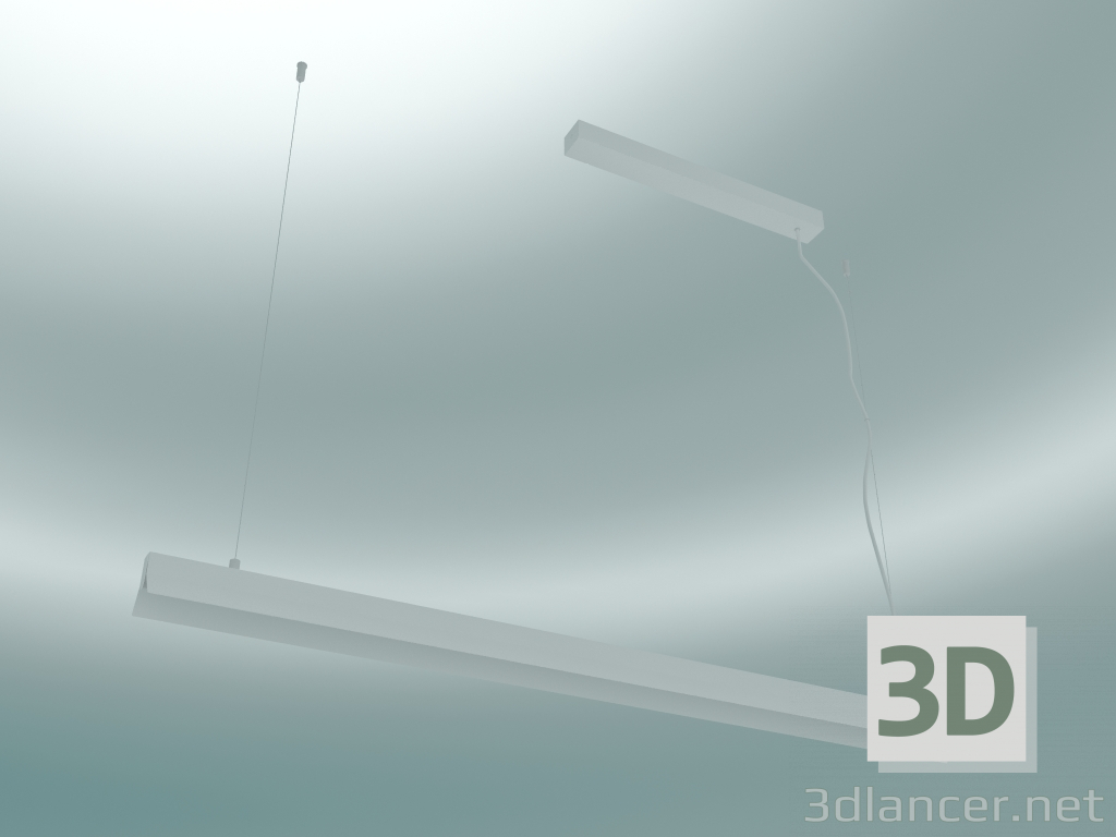 modello 3D Lampada a sospensione Fornell (ABF1, H 6cm, L 120cm, W 7.5cm, bianco opaco) - anteprima