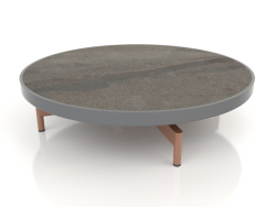 Round coffee table Ø90x22 (Anthracite, DEKTON Radium)