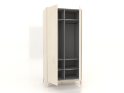 Armoire FARGO 1050x600x2200 mm (chêne blanchi, ouverte)