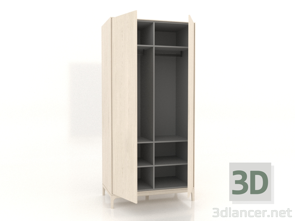 3d model Armario FARGO 1050x600x2200 mm (roble blanqueado, abierto) - vista previa 3d model Armario FARGO 1050x600x2200 mm (roble blanqueado, abierto) - vista previa