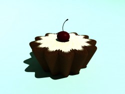 Cupcake mit Kirsche