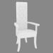 Modelo 3d Cadeira com braços Domina Bianco - preview