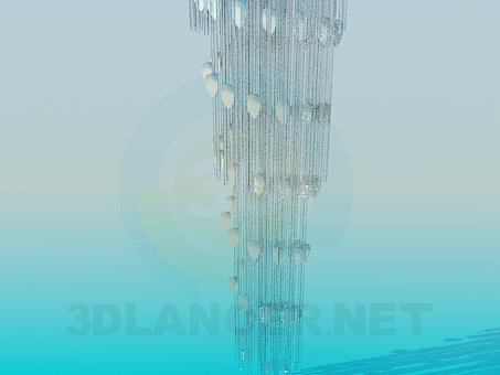 3d model Lámpara chandelier de cristal - vista previa