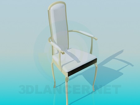3 डी मॉडल सफेद कुर्सी - पूर्वावलोकन