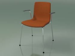 Sandalye 3963 (4 metal ayak, polipropilen, döşemelik, kolçaklı)