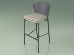 Bar stool 050 (Gray, Metal Smoke, Polyurethane Resin Mole)