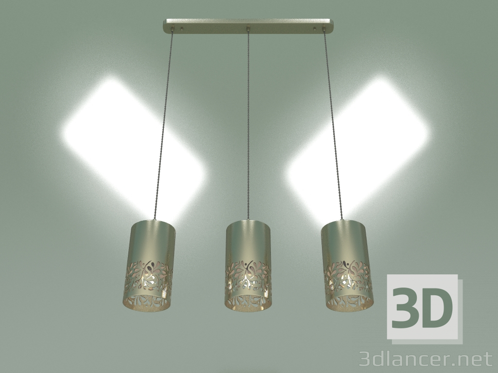3d модель Подвесной светильник 50071-3 (античная бронза) – превью