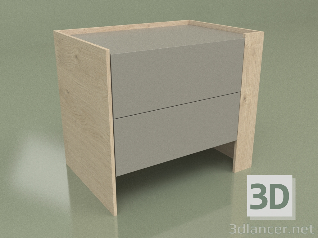 3d model Bedside table CN 200 (Champagne, Gray) - preview