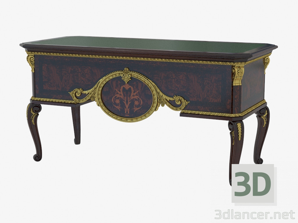 3D Modell Schreibtisch im klassischen Stil 1611 - Vorschau